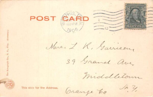Memphis Tennessee Front Street Businesses & Wagons Vintage Postcard U3251 - Image 2
