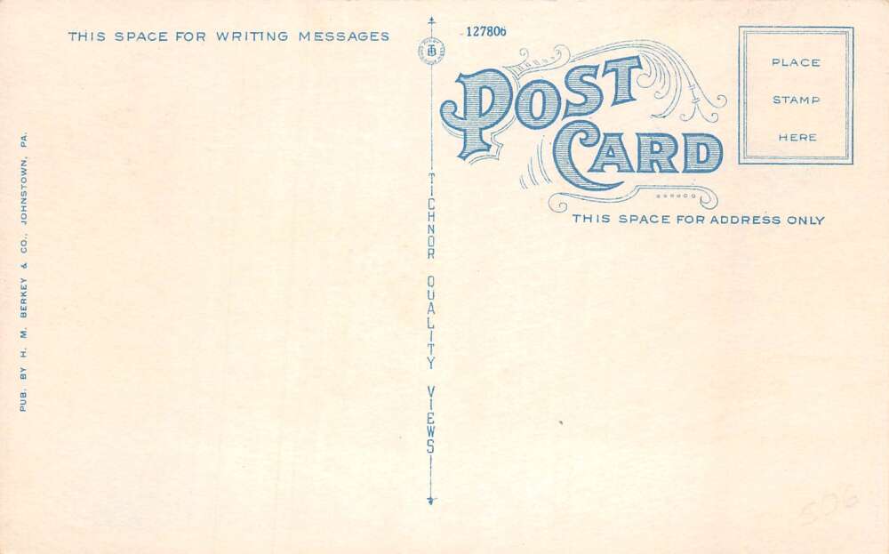 Ebensburg Pennsylvania High Street, Looking West Drug Store Vintage PC U3263 - Image 2