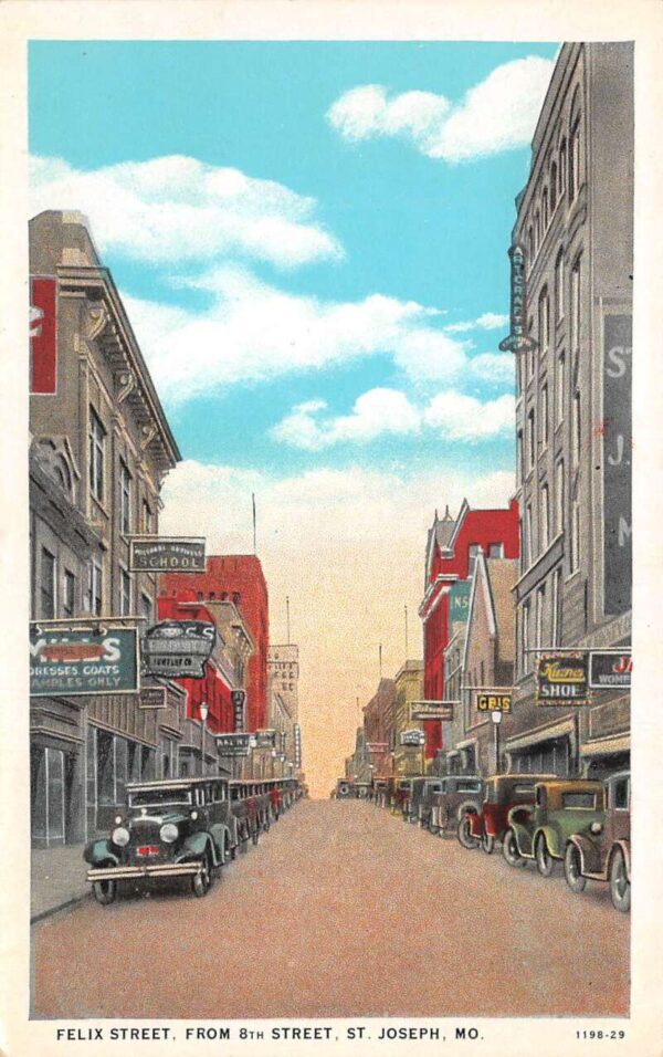 St. Joseph Missouri Felix Street, From 8th St. Clothing & Shoe Store PC U3286