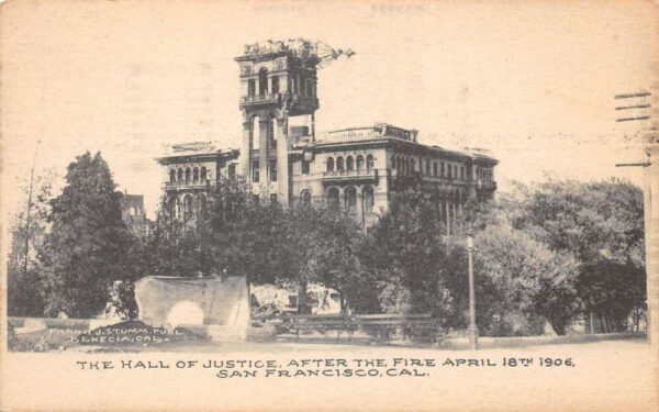 San Francisco California Hall of Justice After The Fire, April 18th, 1906 PC U3302