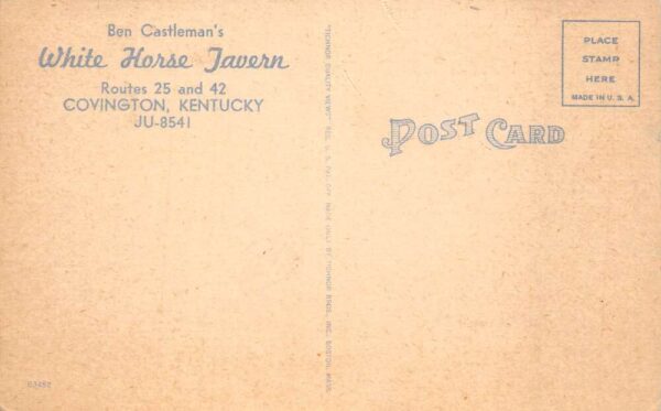 Covington Kentucky White Horse Tavern Multi-View Linen Vintage Postcard U3326 - Image 2