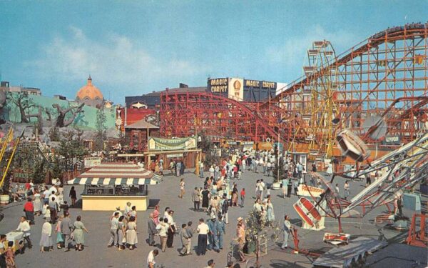 Santa Monica California Bird's Eye View Of Pacific Ocean Park Vintage PC U3396