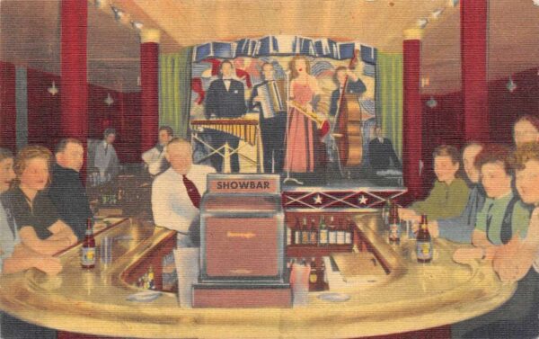 Boston Massachusetts Showbar Performers On Stage Vintage Postcard U3402