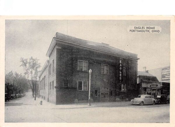 Portsmouth Ohio Eagles Home Coca Cola Sign Vintage Postcard U3406