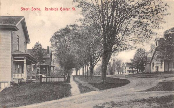 Randolph Center Vermont Street Scene, Residences B/W Photo Lithograph PC U3430