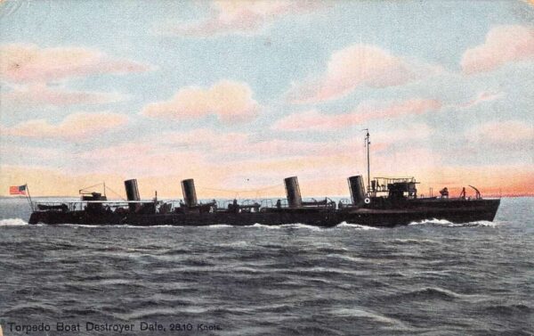 New York New York Torpedo Boat Destroyer " Dale" Color Lithograph PC U3488