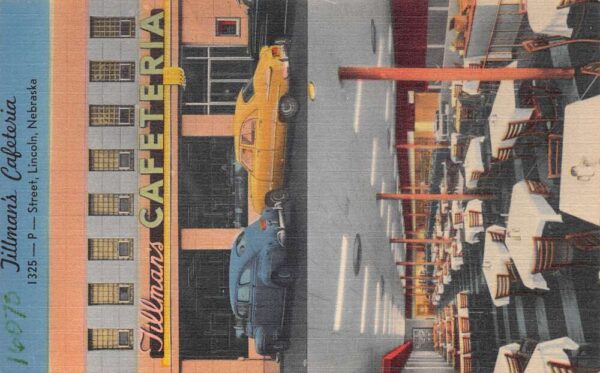 Lincoln Nebraska Jillman's Cafeteria Multi-View Linen Vintage Postcard U3505