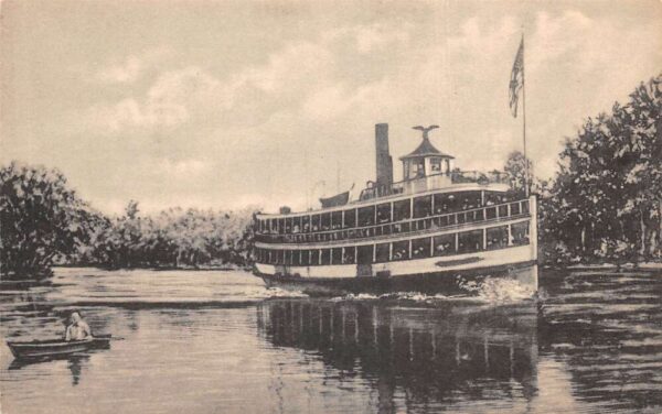 Chautauqua New York Steamboat Through The Narrows, Lake Chautauqua PC U3512