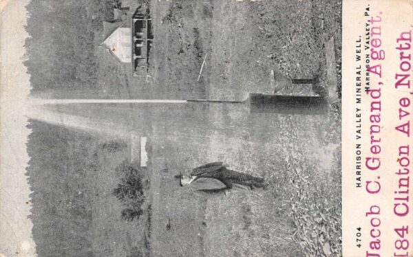 Harrison Valley Pennsylvania Harrison Valley Mineral Well B/W Photo PC U3517