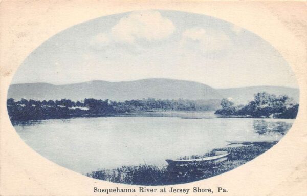 Jersey Shore Pennsylvania Susquehanna River Lithograph W/ Frame Vintage PC U3520