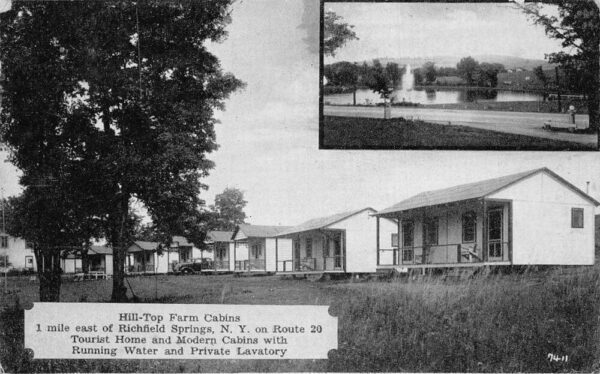 Richfield Springs New York Hill-Top Farm Cabins Multi-Views, B/W Photo PC U3528