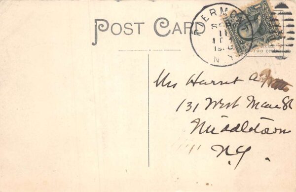 Piermont-On-Hudson New York Fort Comfort Inn Hand Colored Lithograph PC U3531 - Image 2
