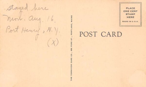 Port Henry New York Bayside Cabins, Exterior B/W Photo Vintage Postcard U3534 - Image 2