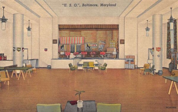 Baltimore Maryland United Service Organization, Interior, Color Linen PC U3579