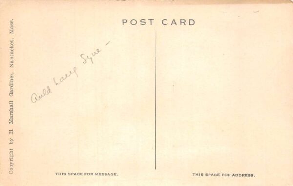 Sconset Massachusetts Broadway, Residences B/W Lithograph Vintage Postcard U3589 - Image 2
