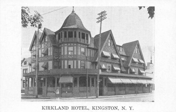 Kingston New York Kirkland Hotel Exterior, B/W Photo Litho. Vintage PC U3594