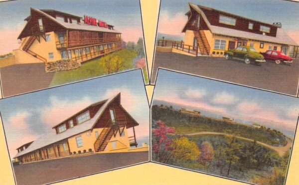 Burkesville Kentucky Alpine Motel & Restaurant Multi-View Linen PC U3597