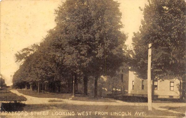 Stanton Michigan Bradford St. Looking West From Lincoln Ave. Vintage PC U3633