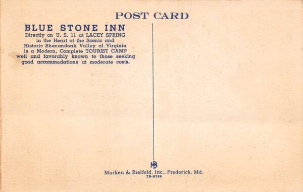 Lacey Spring Virginia Blue Stone Inn Multi-View Linen Vintage Postcard U3743 - Image 2