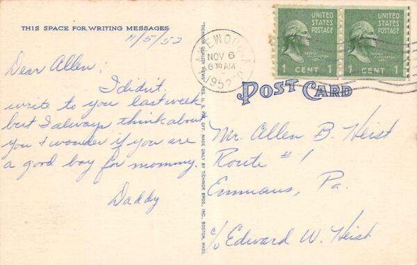 Lakewood New Jersey Lincoln Bus Terminal Color Linen Vintage Postcard U3744 - Image 2