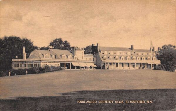 Elmsford New York Knollwood Country Club, Sepia Tone Lithograph PC U3745
