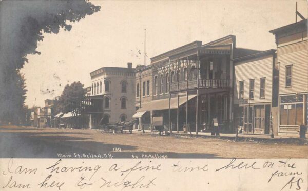 Belfast New York Main Street Real Photo Vintage Postcard AA65359