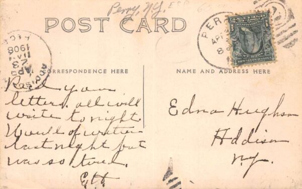 Perry New York Business District Real Photo Vintage Postcard AA65366 - Image 2
