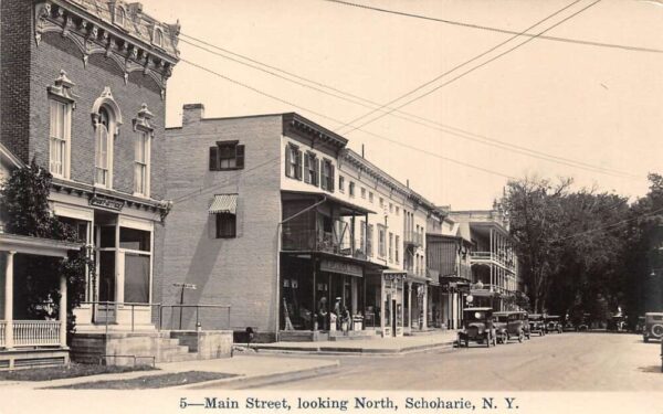 Schoharie New York Main Street Looking North Real Photo Postcard AA65370