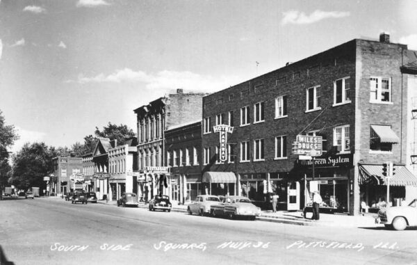Pittsburgh Illinois South Side Square Drug Store Real Photo Postcard AA65389