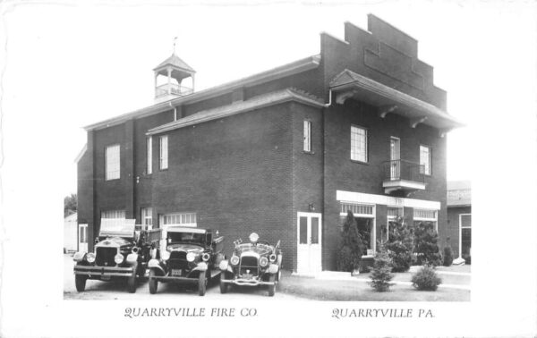 Quarryville Pennsylvania Quarryville Fire Dept Real Photo Postcard AA65396