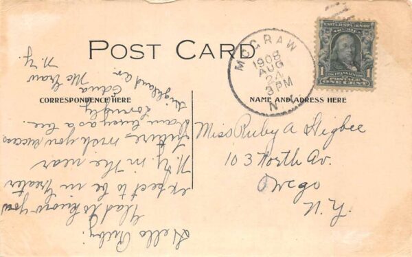 McGraw New York Main Street Vintage Postcard AA65405 - Image 2