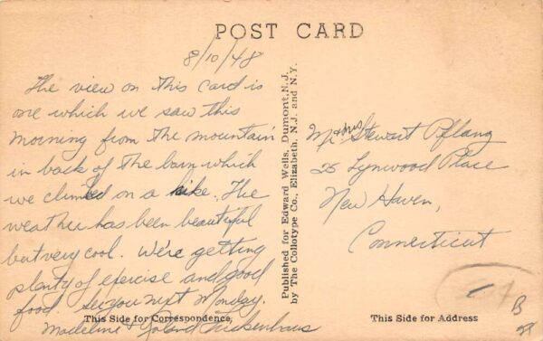 South Agremont Massachusetts Jug End Barn Aerial View Vintage Postcard AA65444 - Image 2