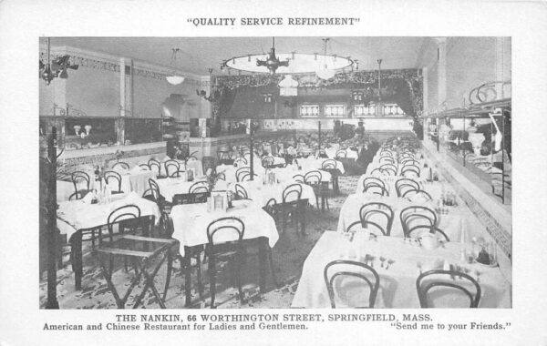 Springfield Massachusetts The Nankin Chinese Restaurant Dining Room PC AA65454