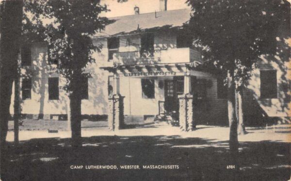 Webster Massachusetts Camp Lutherwood Vintage Postcard AA65482