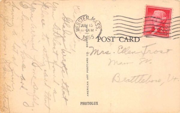 Webster Massachusetts Camp Lutherwood Vintage Postcard AA65482 - Image 2
