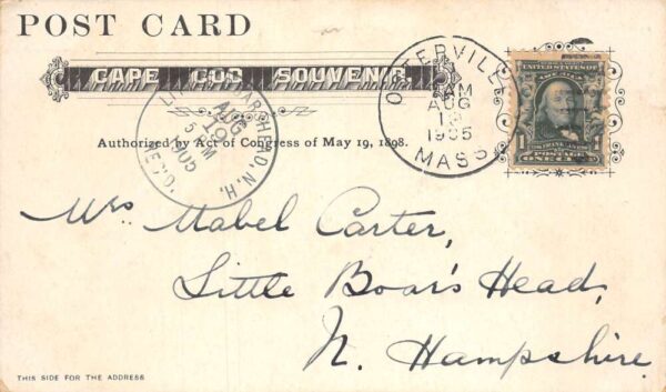 Wianno Massachusetts Cotocheset House Cape Cod Vintage Postcard AA65483 - Image 2