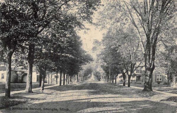 Sturgis Michigan South Nottawa Street Vintage Postcard AA65499