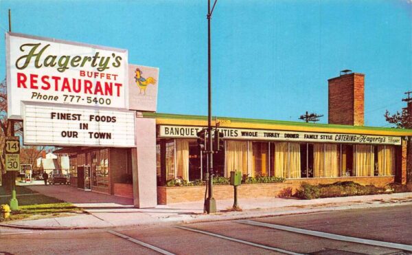 Chicago Illinois Hagerty's Restaurant Vintage Postcard AA65558