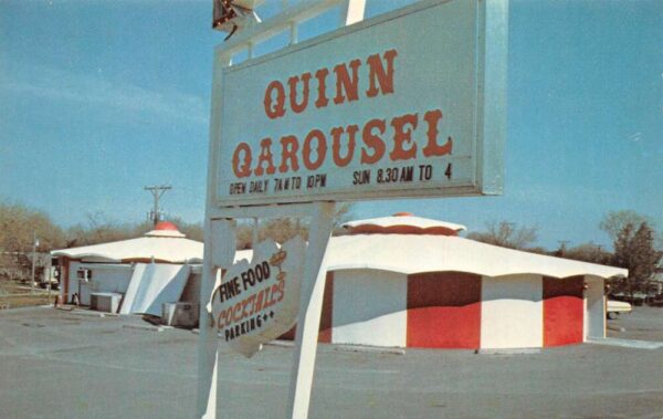 Gilson Illinois Quinn's Qarousel Restaurant Vintage Postcard AA65561