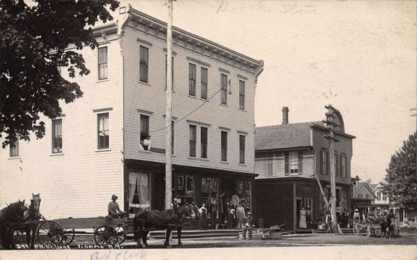 Fillmore New York Business Section Brooks Store Real Photo Postcard AA65568