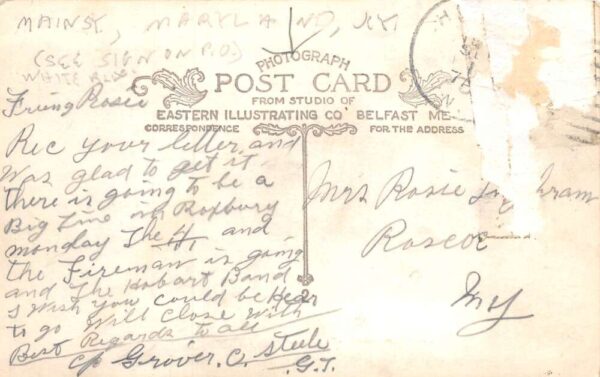 Maryland New York Main Street Post Office Real Photo Postcard AA65574 - Image 2