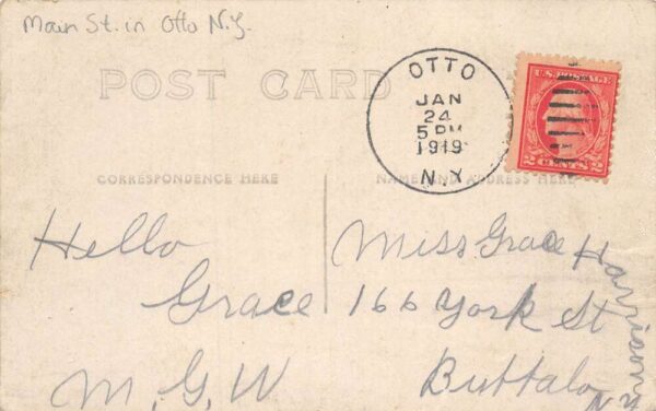 Otto New York Main Street Real Photo Vintage Postcard AA65577 - Image 2