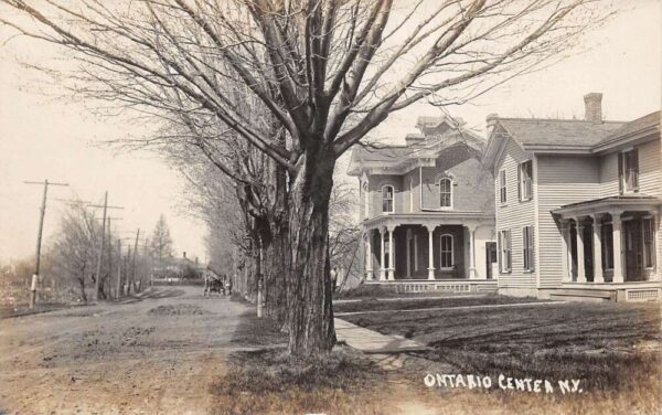 Ontario Center New York Residential Area Street Scene Real Photo PC AA65641