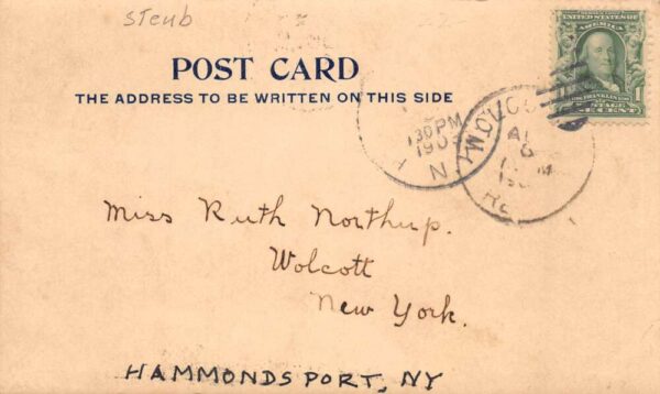 Hammondsport New York Paddle Steamer Boats Harbor View Real Photo PC AA65646 - Image 2