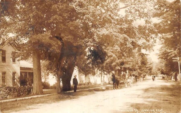 Sandy Creek New York Railroad Street Looking East Real Photo Postcard AA65651