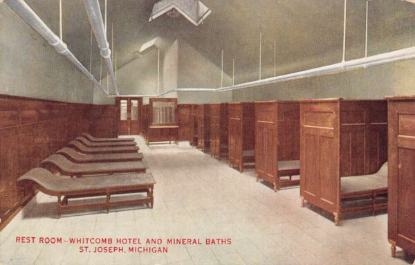St. Joseph Michigan Whitcomb Hotel & Mineral Baths Rest Room PC U3772