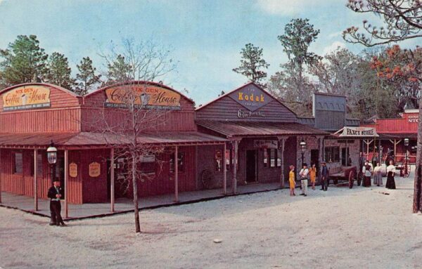 Silver Springs Florida Six-Gun Territory, Old Western Town Photochrome PC U3776