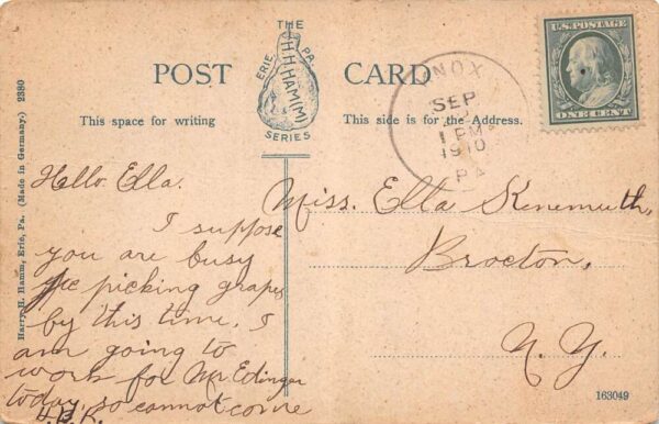 Knox Pennsylvania Drilling Oil Well Color Lithograph Vintage Postcard U3787 - Image 2
