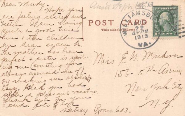 Williamsburg Virginia Audrey House Sepia Tone Photo Vintage Postcard U3798 - Image 2