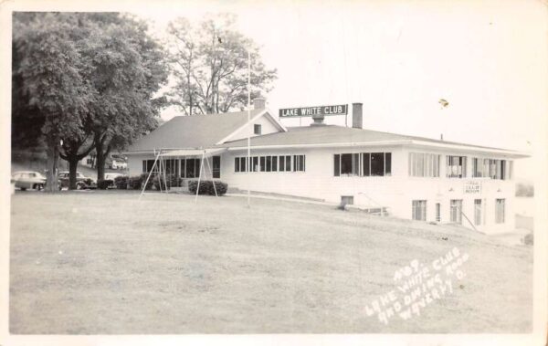 Waverly Ohio Lake White Club and Dining Room Real Photo Postcard AA65817
